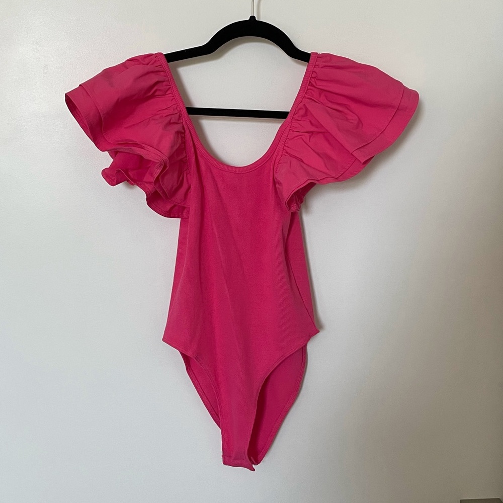 Zara Ruffle Sleeve Bodysuit - Picture 2 of 4